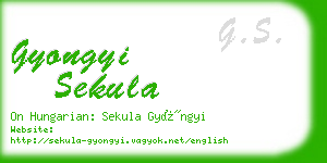 gyongyi sekula business card